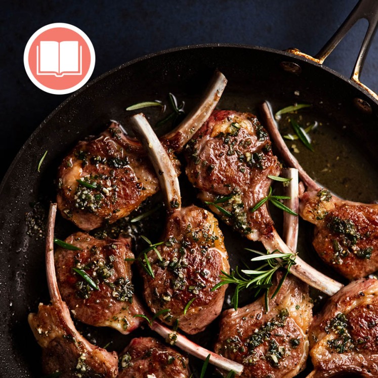 Lamb cutlets from RecipeTin Eats "Dinner" cookbook by Nagi Maehashi